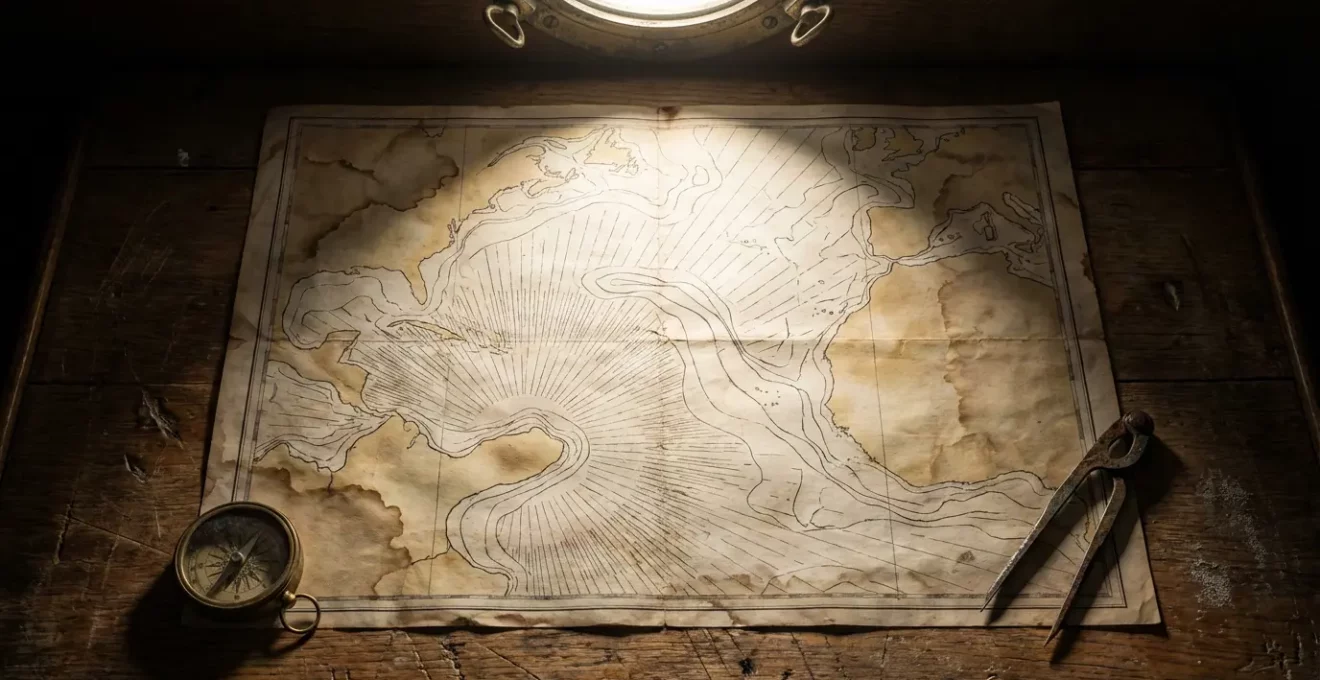 Carte nautique montrant les écueils dangereux autour des îles Lavezzi