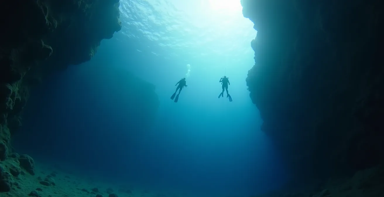 Petit groupe de plongeurs en Corse en octobre profitant du calme automnal